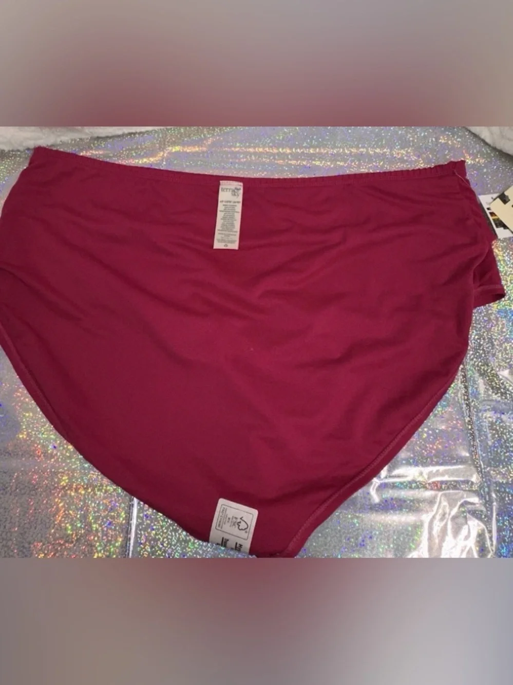 Terra & Sky Pink Womens Size 4XL Pink Swim Bottom High Waist Tummy Control NEW